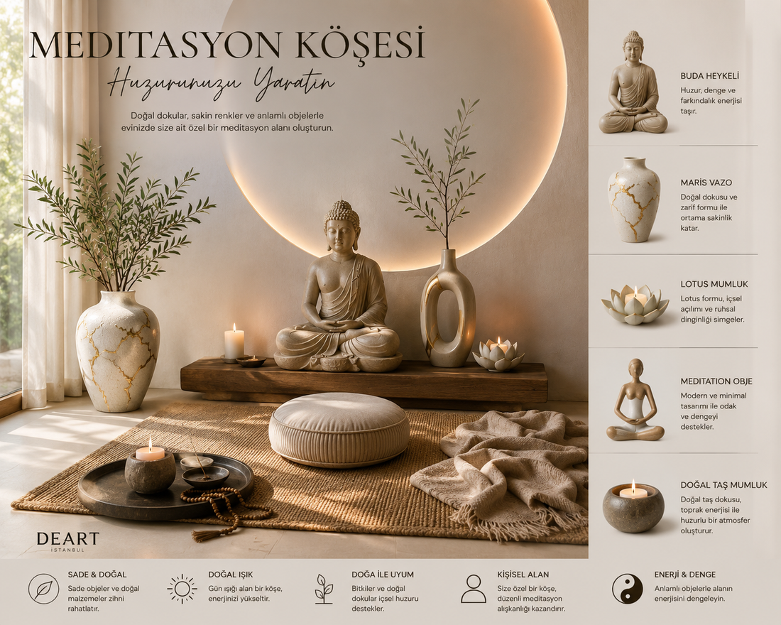 Meditasyon Köşesi Nasıl Oluşturulur? Huzurlu ve Dengeli Bir Yaşam Alanı İçin Rehber Deart İstanbul