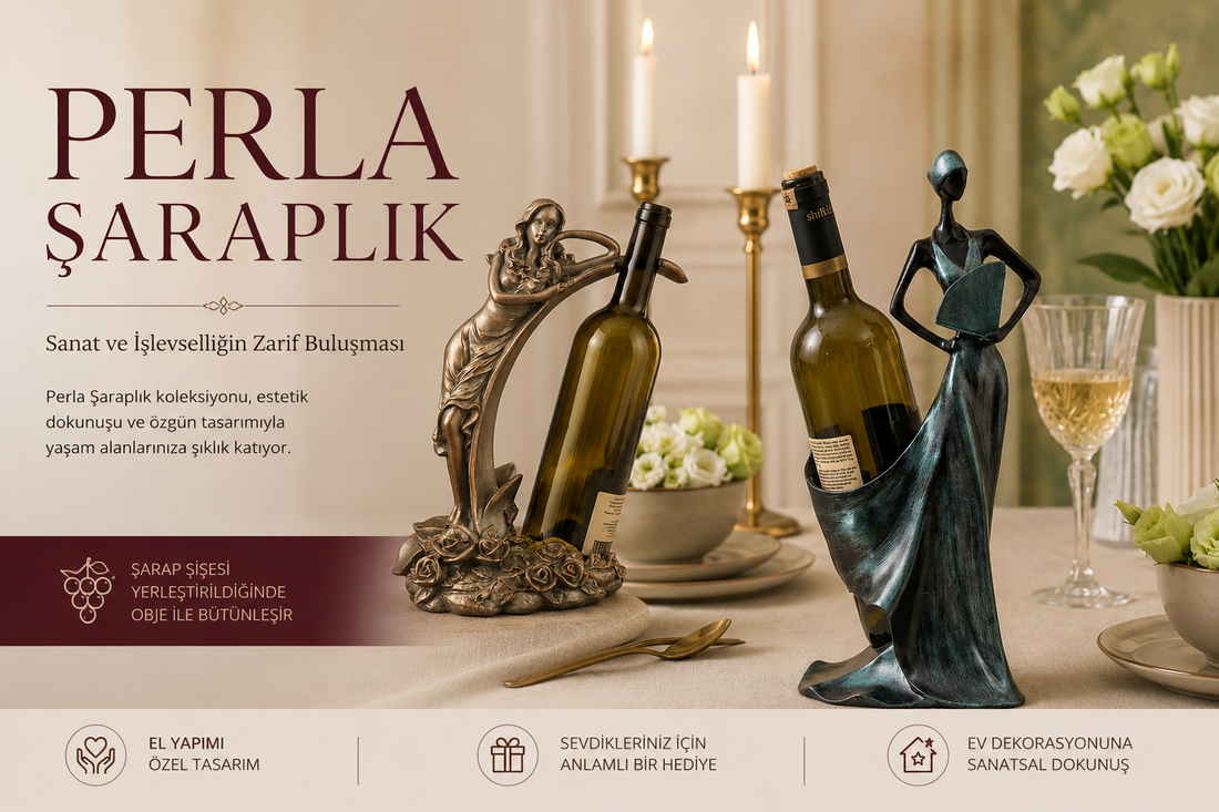 Perla Kadın Şaraplık: Şarabı Sanatla Buluşturan El Yapımı Dekoratif Heykel Deart İstanbul