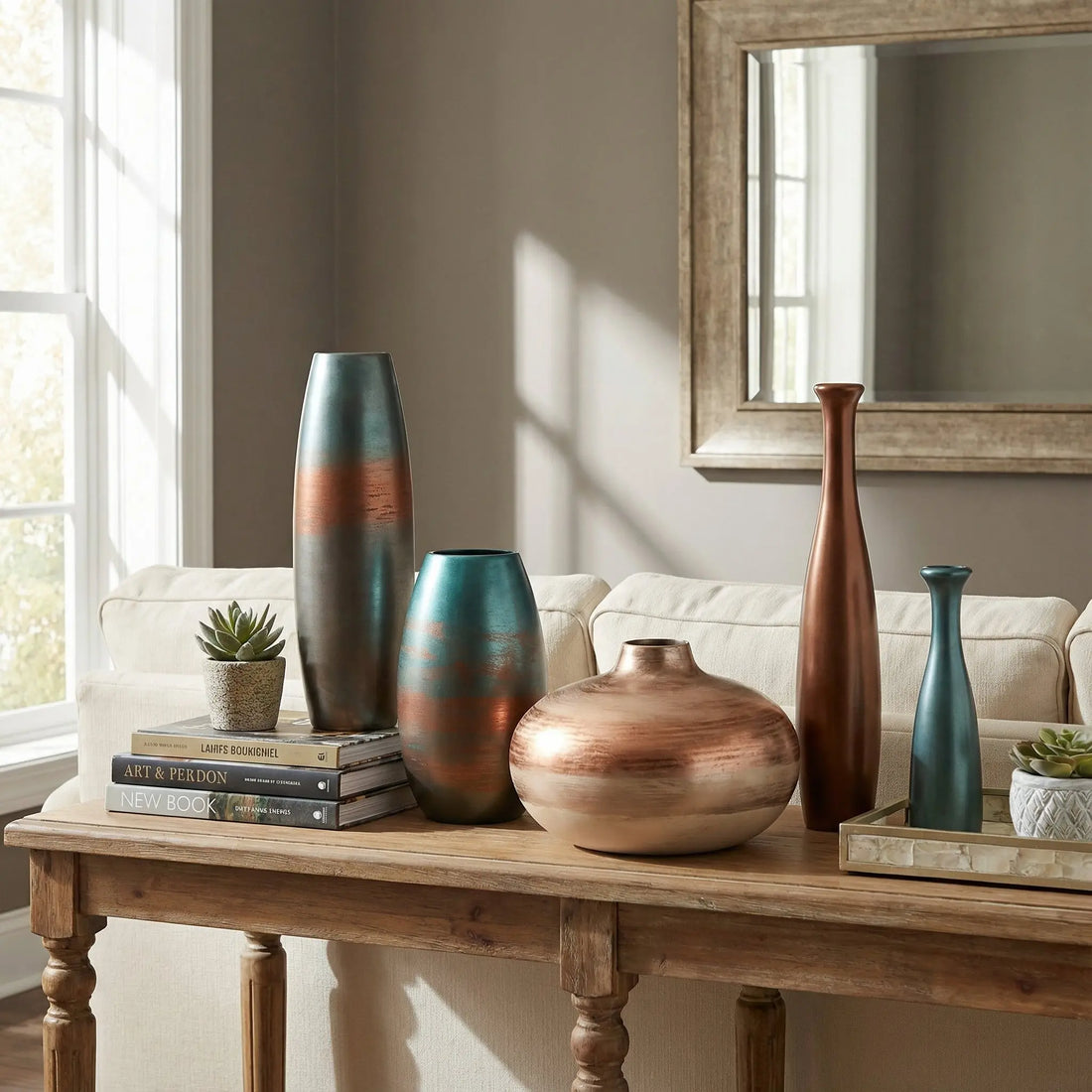 Ahenk Collection Ceramic Vase Set 6 Pieces Ahenk Collection