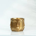 Adler Mini Gold Sculptural Face Planter Decorative Polyester Succulent and Flower Pot Dea'rt İstanbul