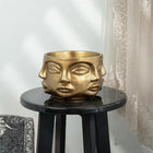 Adler Gold Sculptural Face Planter Decorative Polyester Succulent and Flower Pot Dea'rt İstanbul