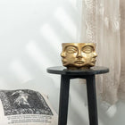 Adler Gold Sculptural Face Planter Decorative Polyester Succulent and Flower Pot Dea'rt İstanbul
