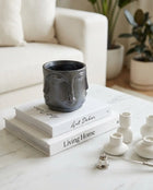 Adler Mini Anthracite Sculptural Face Planter Decorative Polyester Succulent and Flower Pot Dea'rt İstanbul