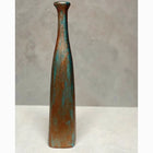 Bakırdan Koleksiyon Collection Glitter Ceramic Bottle Vase Duo 2 Pieces Petrol Green Bronze Copper Bakırdan Collection