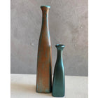 Bakırdan Koleksiyon Collection Luminara Petrol Green Bronze Copper Glimmer Dual Bottle Vase Set Bakırdan Collection