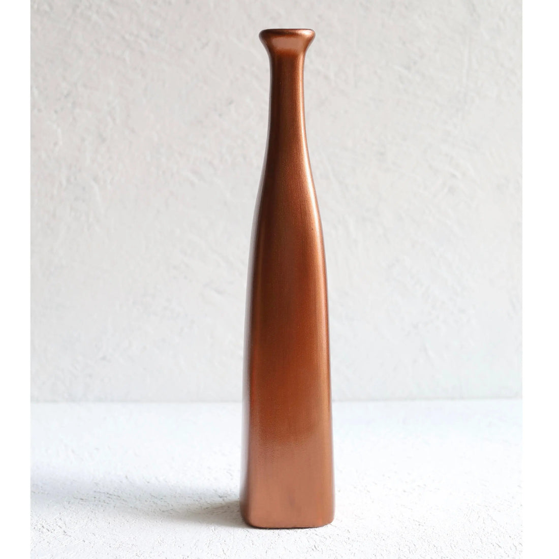 Ahenk Collection Serenara Copper Toned Handmade Ceramic Tall Bottle Vase Ahenk Collection
