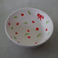 Amora Ribbon Hearts Hand-Painted Ceramic Trinket Bowl Jewelry Dish Dea'rt İstanbul