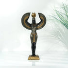Isis Egyptian Goddess Object Polyester Handmade Black Anthracite Gold 33cm Dea'rt İstanbul