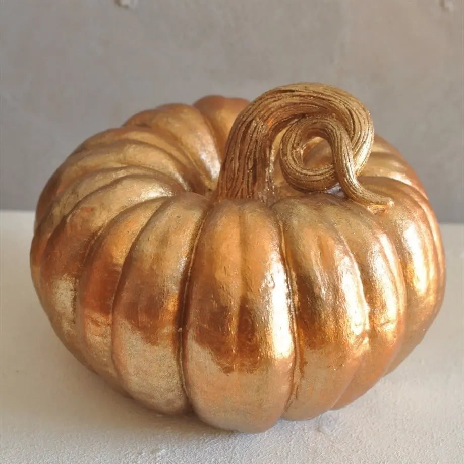 Aurelia Harvest Handmade Gold and Bronze Pumpkin Sculpture Dea'rt İstanbul