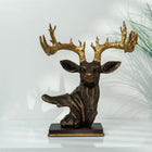 Aurelius Golden Antler Deer Bust Sculpture Dea'rt İstanbul