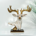 Aurelius Golden Antler Deer Bust Sculpture Dea'rt İstanbul