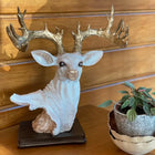 Aurelius Golden Antler Deer Bust Sculpture Dea'rt İstanbul