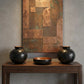 Bakırdan Collection Aura Dual Globe Sculptural Vase Set Matte Black with Copper Interior Bakırdan Collection