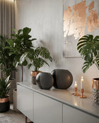 Bakırdan Collection Trace Handmade Minimal Vase Duo with Copper Line Bakırdan Collection