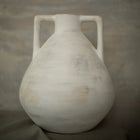 Boho Collection Aegean Heirloom Handmade Amphora Decorative Vase Off White Sand Clay Ceramic Boho Collection