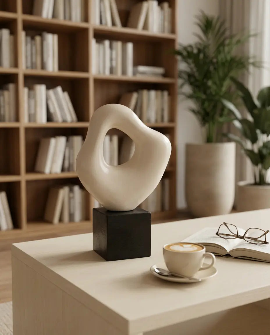 Çakra Seramik Obje El Yapımı Krem Dea'rt İstanbul