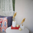 Celestia Marble Perch Bird Duo Sculpture Dea'rt İstanbul