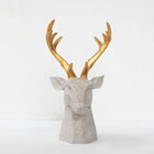 Eira Gilded Antler Textured Stag Sculpture Dea'rt İstanbul