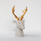 Eira Gilded Antler Textured Stag Sculpture Dea'rt İstanbul