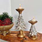 Handmade Everpine Lumina Tree Candleholder Duo Gold Silver Green Christmas Decor Dea'rt İstanbul