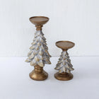 Handmade Everpine Lumina Tree Candleholder Duo Gold Silver Green Christmas Decor Dea'rt İstanbul