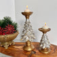 Handmade Everpine Lumina Tree Candleholder Duo Gold Silver Green Christmas Decor Dea'rt İstanbul