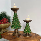Handmade Everpine Lumina Tree Candleholder Duo Gold Silver Green Christmas Decor Dea'rt İstanbul