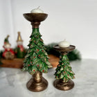 Handmade Everpine Lumina Tree Candleholder Duo Gold Silver Green Christmas Decor Dea'rt İstanbul
