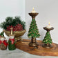 Handmade Everpine Lumina Tree Candleholder Duo Gold Silver Green Christmas Decor Dea'rt İstanbul