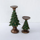Handmade Everpine Lumina Tree Candleholder Duo Gold Silver Green Christmas Decor Dea'rt İstanbul