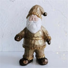 Golden Santa Figurine Hand Painted Christmas Decor Decorative Polyester Dea'rt İstanbul