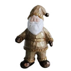 Golden Santa Figurine Hand Painted Christmas Decor Decorative Polyester Dea'rt İstanbul