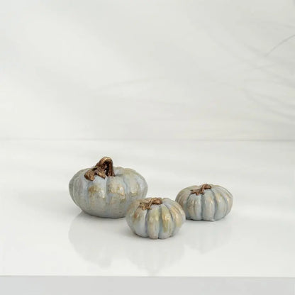 Harvest Balkabağı Seti Polyester El Yapımı Gri Turuncu Set 18cm Dea'rt İstanbul
