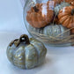 Hasat Aura Handmade Pumpkin Sculpture Sets Grey and Orange Dea'rt İstanbul