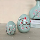 Hanami Blossom Ceramic Spring Egg Duo Sculpture Set Dea'rt İstanbul