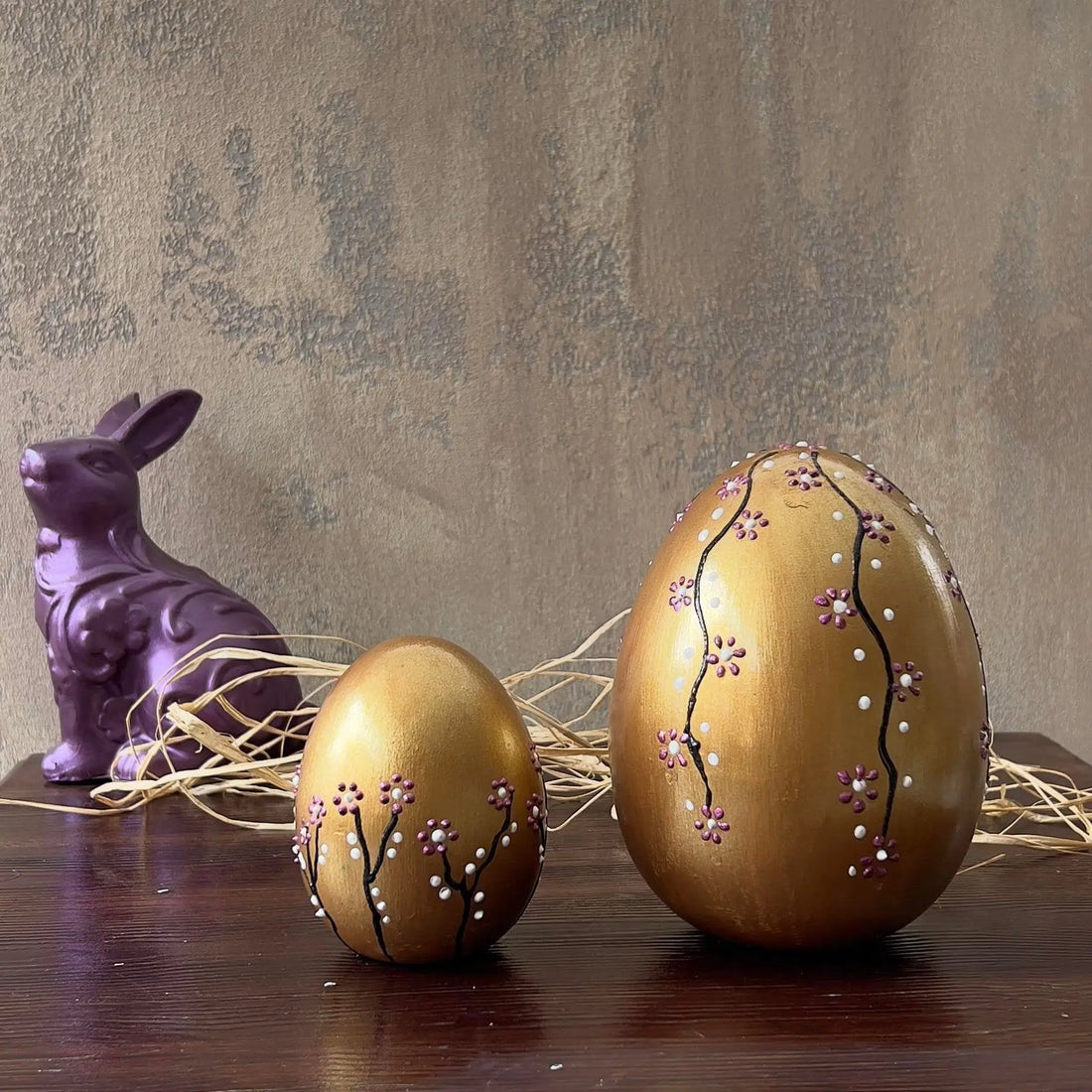 Hanami Blossom Ceramic Spring Egg Duo Sculpture Set Dea'rt İstanbul