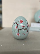 Hanami Blossom Ceramic Spring Egg Duo Sculpture Set Dea'rt İstanbul