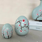 Hanami Blossom Ceramic Spring Egg Duo Sculpture Set Dea'rt İstanbul