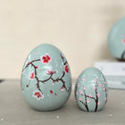 Hanami Blossom Ceramic Spring Egg Duo Sculpture Set Dea'rt İstanbul