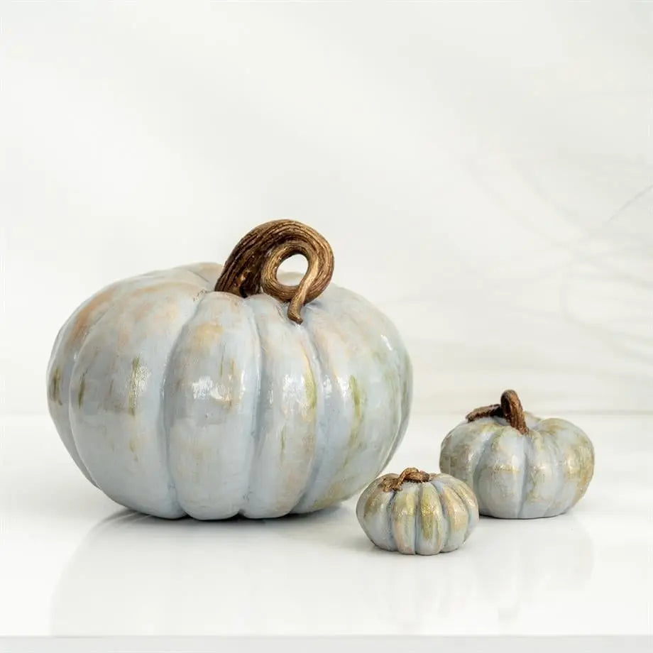 Hasat Aura Handmade Pumpkin Sculpture Sets Grey and Orange Dea'rt İstanbul