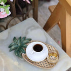 Hazera Handmade Pineapple Decorative Tray with Cane Weave Texture Tropical Home Decor Dea'rt İstanbul