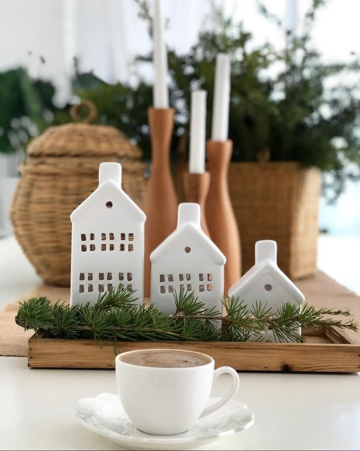 Nordic Koleksiyonu Ev Mumluk Seramik El Yapımı Krem Rengi 20cm Nordic Koleksiyon