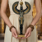 Isis Egyptian Goddess Object Polyester Handmade Black Anthracite Gold 33cm Dea'rt İstanbul