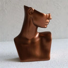 Femme Female Ceramic Bust Ivory Onyx Black Copper Handmade Decorative Sculpture Dea'rt İstanbul