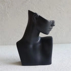 Femme Female Ceramic Bust Ivory Onyx Black Copper Handmade Decorative Sculpture Dea'rt İstanbul
