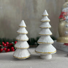 Lunara Ivory Tiered Pines Dual Holiday Sculpture Set Dea'rt İstanbul