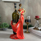 Female Figurine Sculptural Wine Holder Hand Painted Decorative Polyester 4 Colors Dea'rt İstanbul
