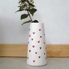 Petite Hearts Handmade Cream Ceramic Love Vase Romantic Home Decor Dea'rt İstanbul