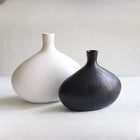 Minimal Collection Black and White Sculptural Vase Duo Handmade Ceramic Minimal Collection