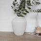 Moderna Bianco Handmade Fluted Petite Vase Pure White Ceramic Moderna Collection